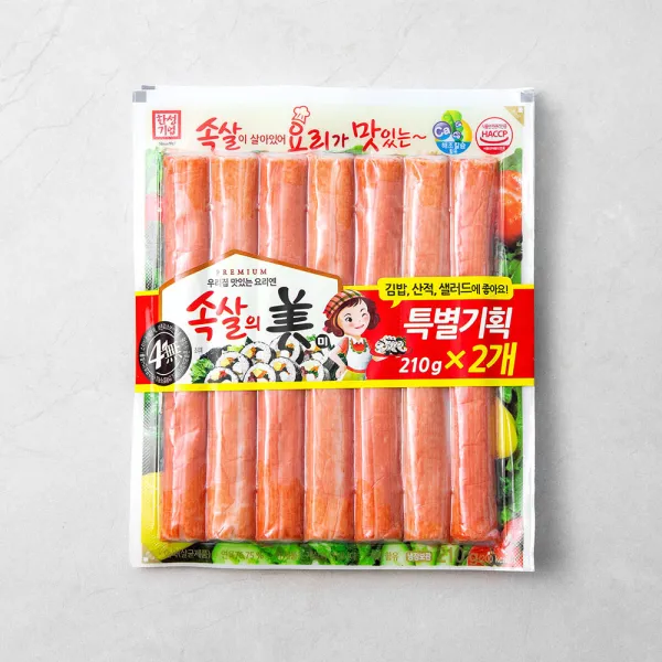 한성기업 속살의미 맛살, 210g, 2개입