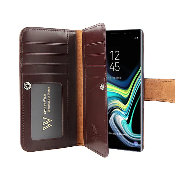 더블유케이스 천연가죽 양면지갑 휴대폰 케이스