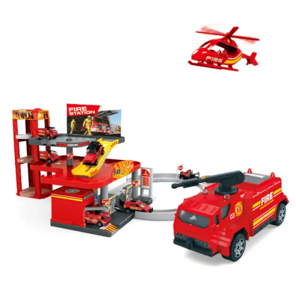 아이조아 소방서 주차타워 놀이 완구 혼합 색상