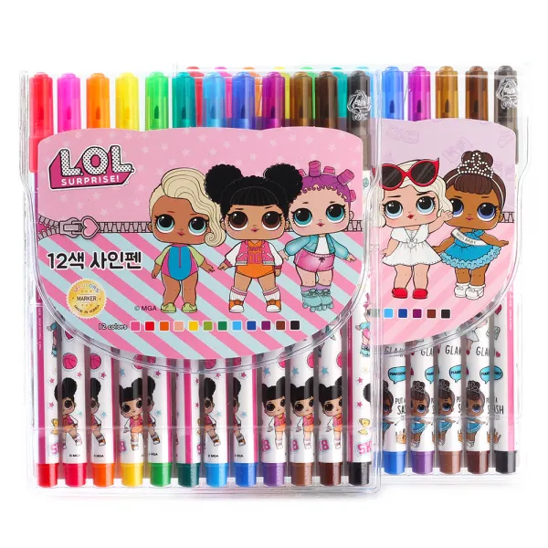 엘오엘서프라이즈 12색 사인펜 혼합 색상 2개입
