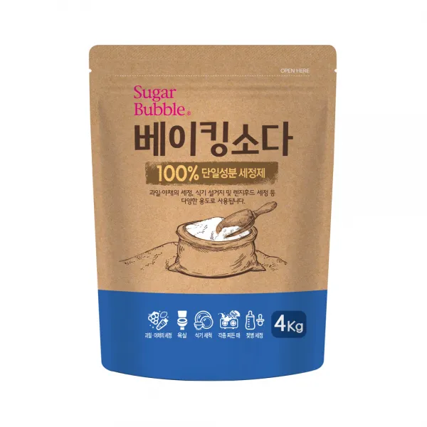 슈가버블 100% 단일성분 베이킹소다 4kg 1개