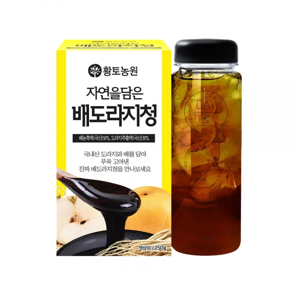 황토농원 자연을 담은 배도라지청 250g + 보틀, 1세트