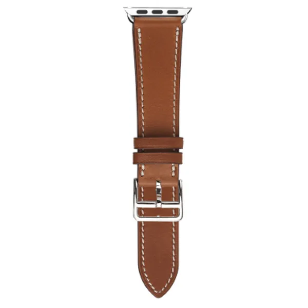 오펜트 싱글투어 스마트워치 가죽밴드 38mm/40mm, 브라운, 1개