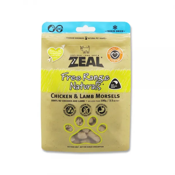 Zeal 강아지 간식 Fd 동결건조 100g 닭고기 + 양고기 혼합맛 1개