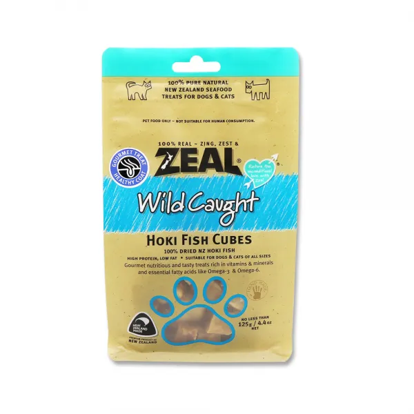 Zeal 강아지 간식 125g 호키피쉬큐브 1개