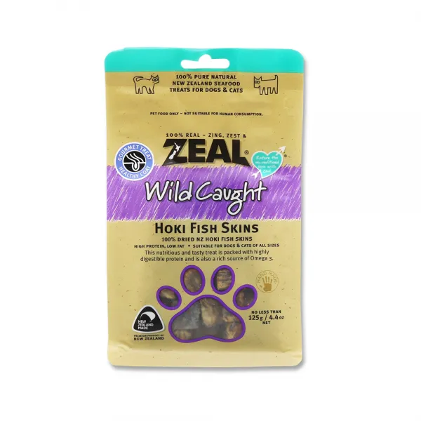 Zeal 강아지 간식 125g 호키피쉬스킨 1개