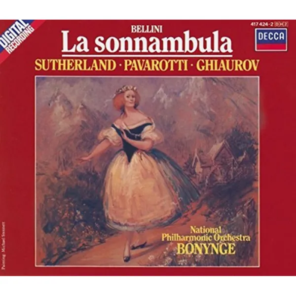 VINCENZO BELLINI - LA SONNAMBULA/ JOAN SUTHERLAND LUCIANO PAVAROTTI RICHARD BONYNGE TERRY EDWARDS 벨리니: 몽유병여인 EU수입반, 2CD