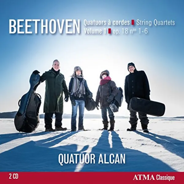 LUDWIG VAN BEETHOVEN - STRING QUARTETS VOL.1 OP.18 NOS 1-6/ QUATUOR ALCAN 베토벤: 초기 현악사중주집 수입반, 2CD