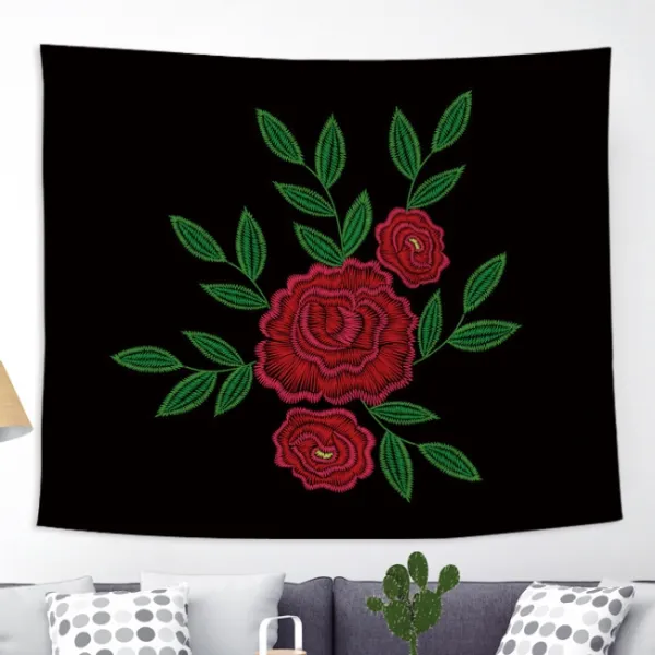 지이피 네온사인 감성 장미 태피스트리 혼합 색상