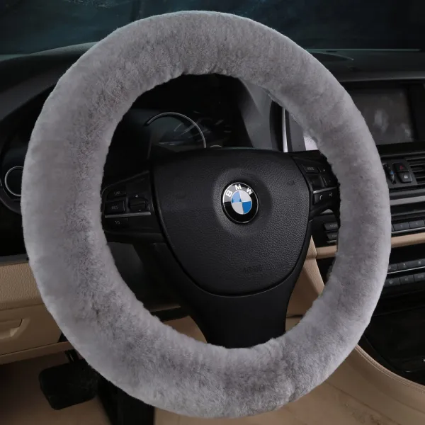 퀸라이프 천연 양모 양돌이 핸들커버 그레이