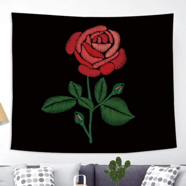 지이피 정열의 장미 한송이 태피스트리 혼합 색상