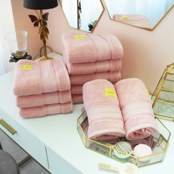 무한타올 고중량 호텔타월 200g 핑크 10개