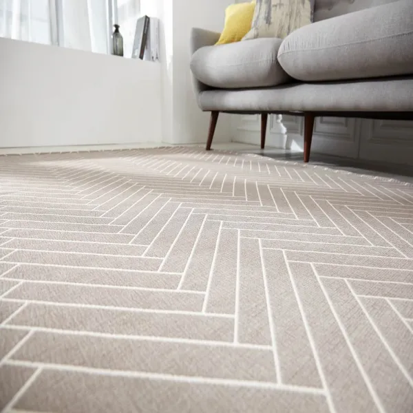 가온길카페트 헤링본 면쟈가드 카페트 + 발매트 브라운