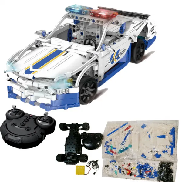 두로카리스마 DIY BLOCK RC 폴리스카 RC카, 혼합 색상