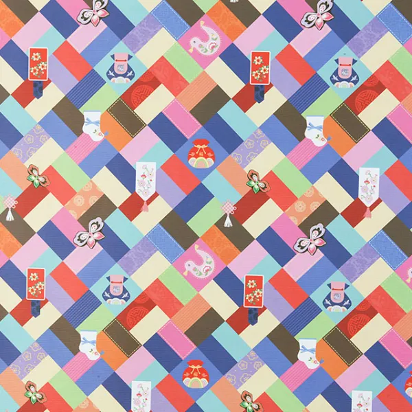 포포팬시 전통문양 레자크 종이포장지 전통정사 10개입