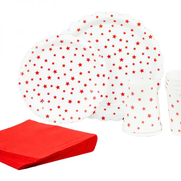 파티팡 파티테이블패키지 라이크 스타 레드 1세트