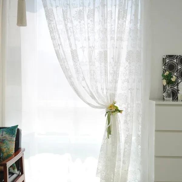 포그난 펀칭형 레이스 커튼 에스텔라
