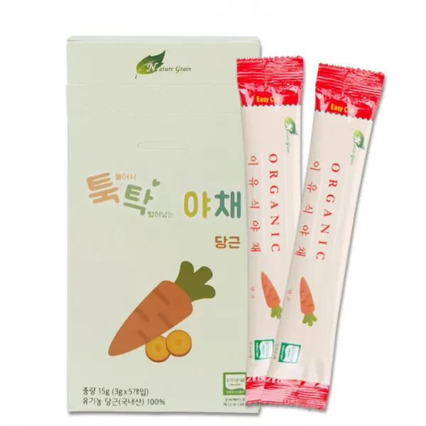 네이쳐그레인 툭탁야채 야채 알갱이 이유식 재료 3g, 당근, 5개입
