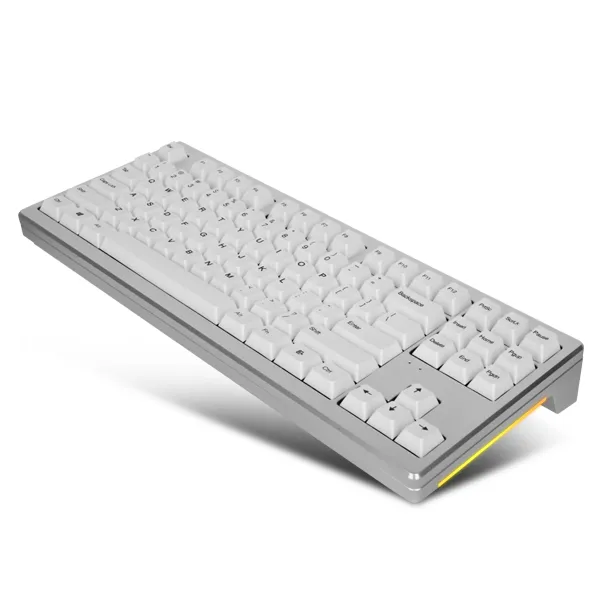 앱코 Cnc 풀 알루미늄 체리키보드 청축 Ar87 실버