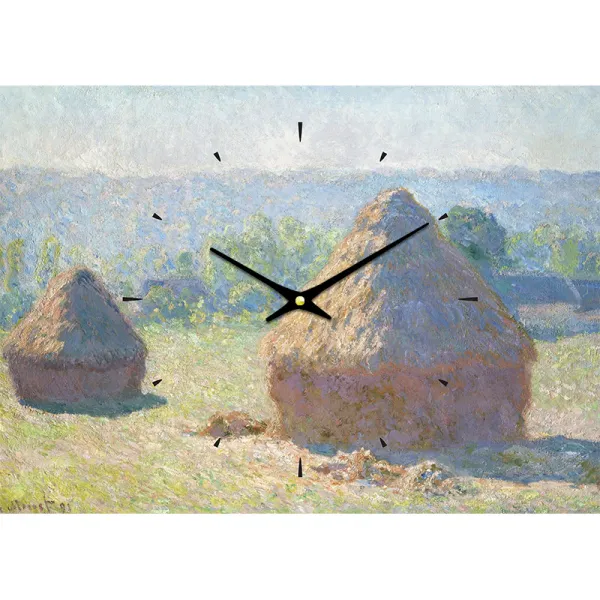 더윤 레티나 명화시계 30 x 42 cm, 모네 건초더미 여름의 끝자락