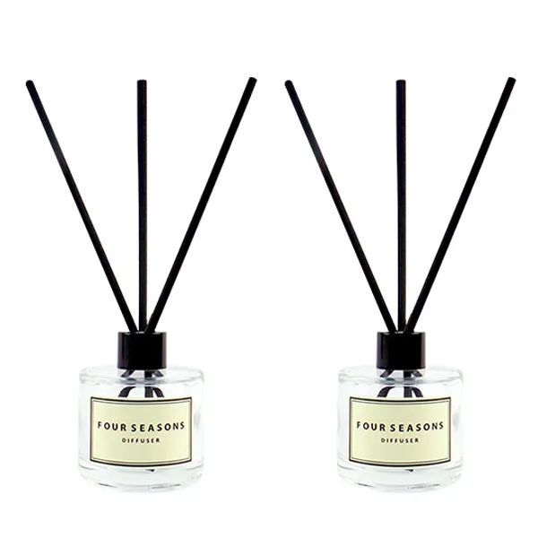 포시즌 플라워 디퓨져 50ml + 블랙스틱 3p 플레인 2세트, 베이비화이트