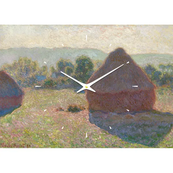 더윤 디자인 레티나 명화시계 30 x 42 cm, 모네 건초더미 정오