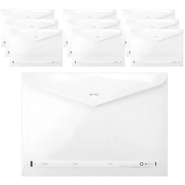 투영디자인 가로봉투 마이파일, 화이트, 10개입