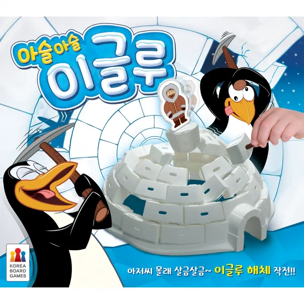 코리아보드게임즈 아슬아슬 이글루 균형잡기 게임 혼합 색상