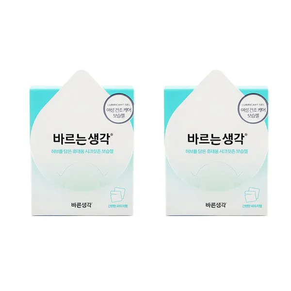 바른생각 바르는 생각 휴대용 시크릿존 보습젤 20p, 2.5g, 2개입