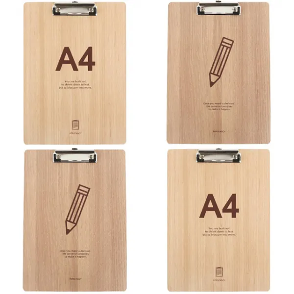포포팬시 심플 우드클립보드 230 X 320 Mm 랜덤 발송 4개입