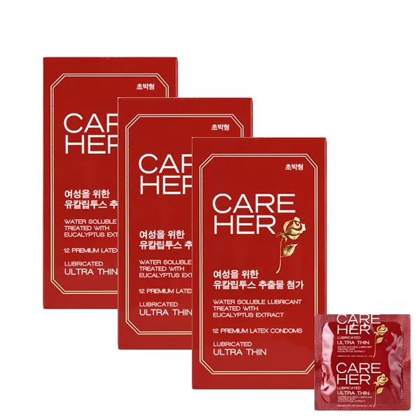 케어허 초박형 콘돔 12개입 3개