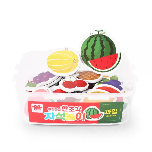 아리아띠 한조각 과일 자석놀이 퍼즐 1세트 24피스
