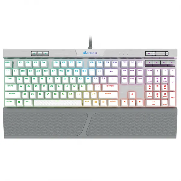 커세어 K70 RGB MK.2 RAPIDFIRE SE 은축 영문자판 기계식 유선키보드, 단일 상품, 실버