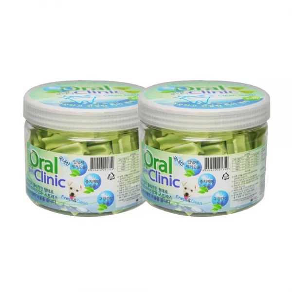 오랄클리닉 반려동물 치석제거용 덴탈껌 300g, 청사과, 1개