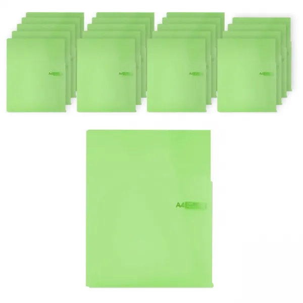 희망화일 PP 투포켓화일 04, 연두, 20개입