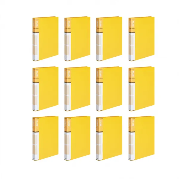 희망화일 PP 미니 O링 바인더 2cm A4 3공, 노랑, 12개입