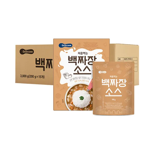 베베쿡 처음먹는 백짜장소스, 백짜장맛, 15개입