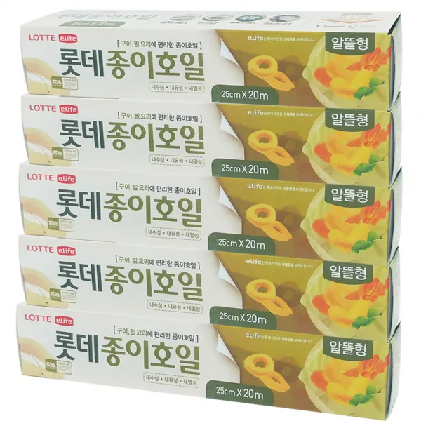 롯데이라이프 종이호일 알뜰형 250mm x 20m, 5개
