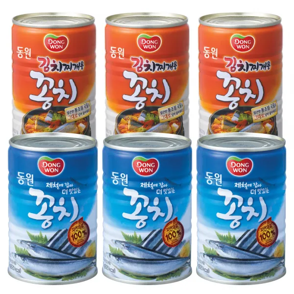 동원 김치찌개용 꽁치 400g x 3p + 400g x 3p, 1세트
