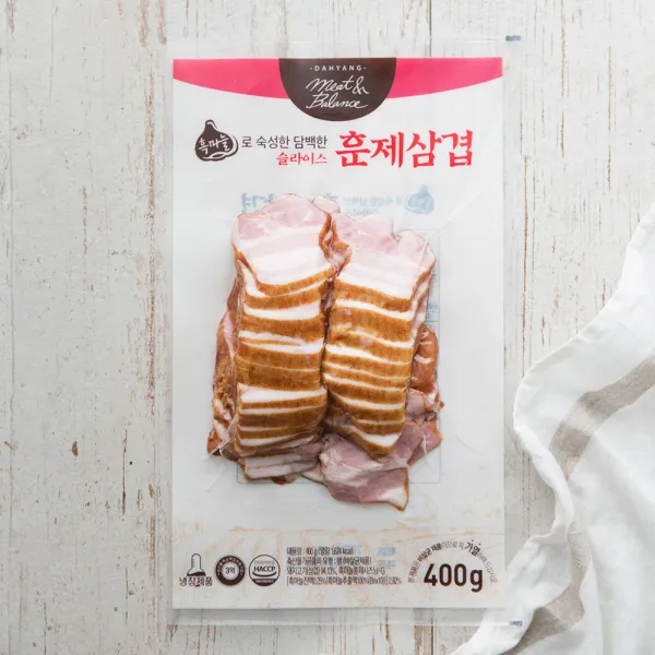 다향 슬라이스 돼지 훈제삼겹 400g 1개