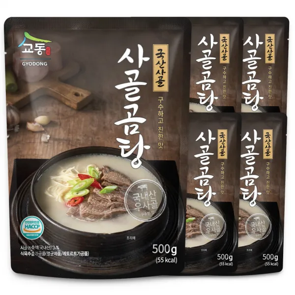 교동식품 사골곰탕, 500g, 5개입