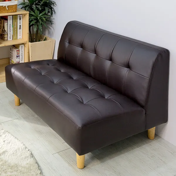 에보니아 포니 2인용 소파의자 Pu인조가죽 초코