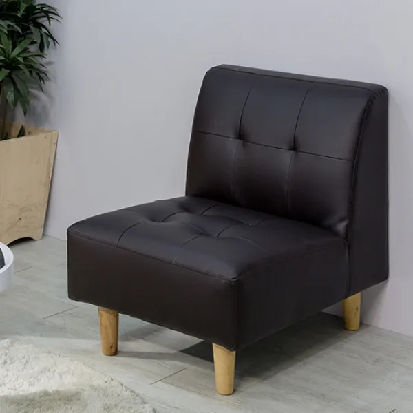 에보니아 포니 1인 소파의자 Pu인조가죽 초코