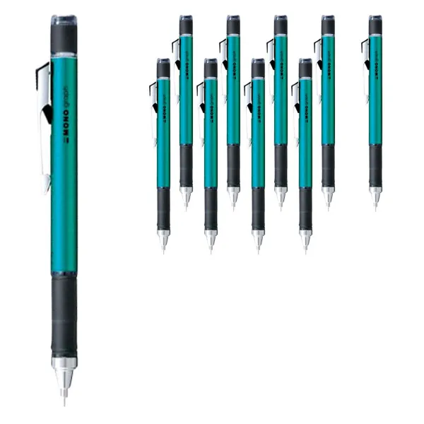 톰보우 모노그래프 그립 샤프 샤이니터쿼이즈 0.5mm 10개입