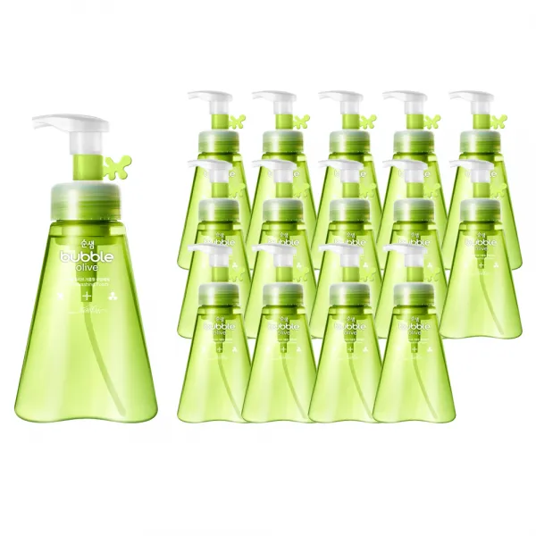 순샘 버블 주방세제 올리브 본품, 350ml, 15개입