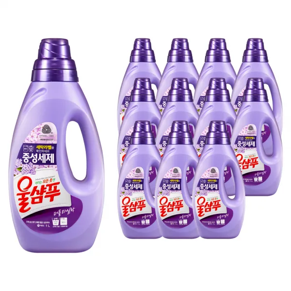 울샴푸 본품 퍼플라일락, 1L, 12개입
