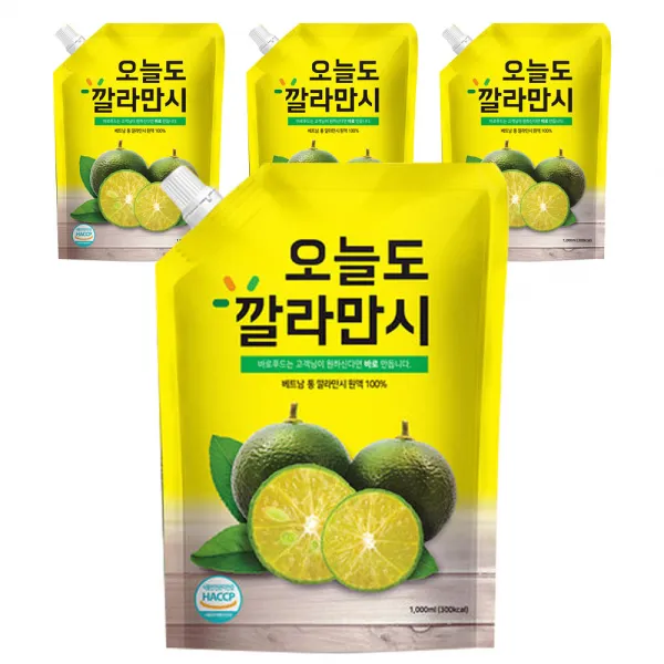 바로푸드 오늘도 깔라만시 주스, 1L, 4개