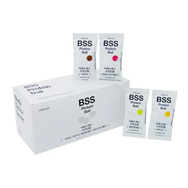 랩노쉬 Bss 프로틴볼 카카오 8g X 7p + 바나나 8g X 7p + 히비스커스베리 8g X 7p + 레몬밤 8g X 7p 1세트