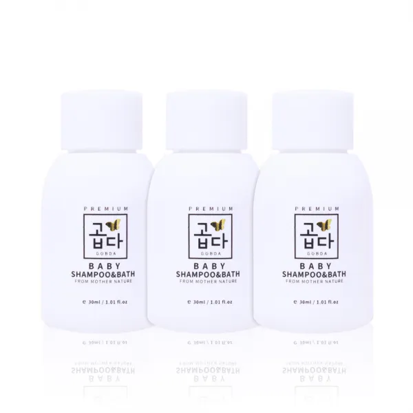곱다 프리미엄 베이비 샴푸앤바스 페퍼민트향, 30ml, 3개