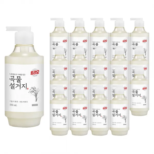 트리오 곡물설거지 누룩발효 세제, 550ml, 20개입